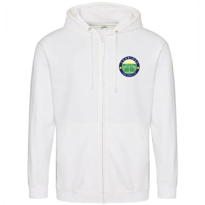 Official Unisex Zipped Hoodie - White Thumbnail